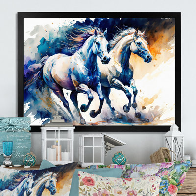 «Herd of Horses Courir V», reproduction sur toile
