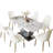Aretzi  6 - Person Sintered Stone Tabletop Dining Table Set With Upholstered Pu Leather Chairs-1108179374