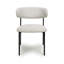 Ananias Upholstered Metal Side Chair in Beige