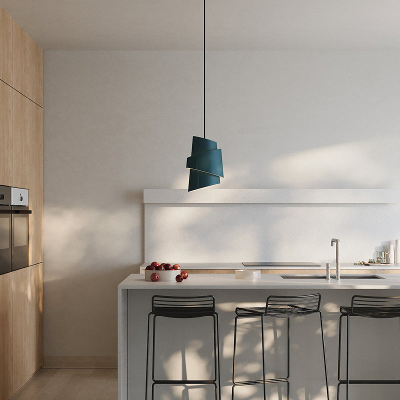 Croissant Pendant Light, Black, Blossom