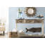 Miroir mural rond en bois flotté Sunburst