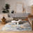 Kymiere Abstract Area Rug in Blue/Mustard Yellow-893446829