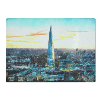 Tempered Glass the Shard London England Skyline Chopping Board