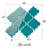 Glass Arabesque 4" x 5" Glass Novelty Tile-959000826