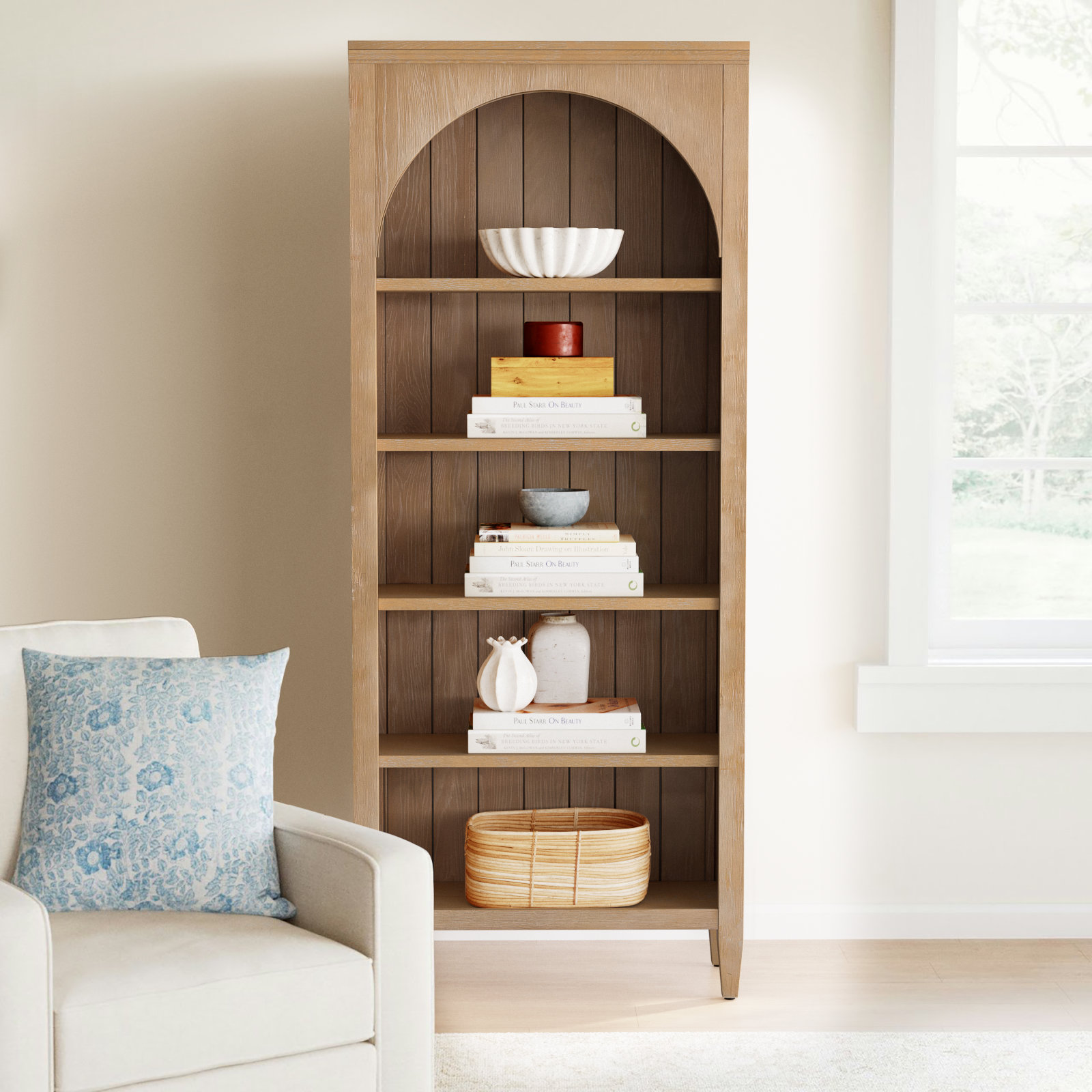 Gayle 96" Bookcase, 78" H x 32" W x 14" D, 1