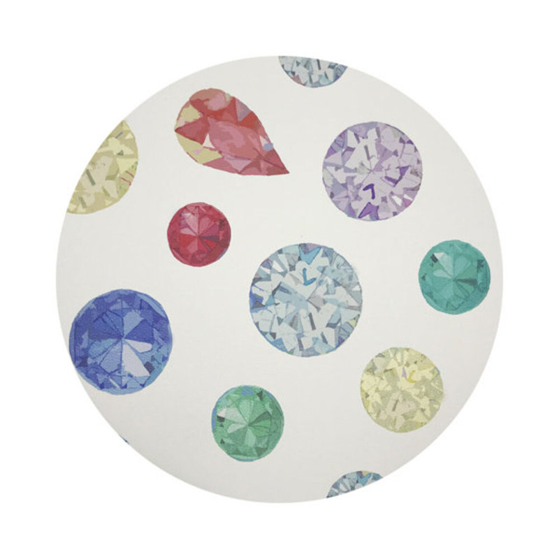 Jewel Pebble 16" Vinyl Placemat, White