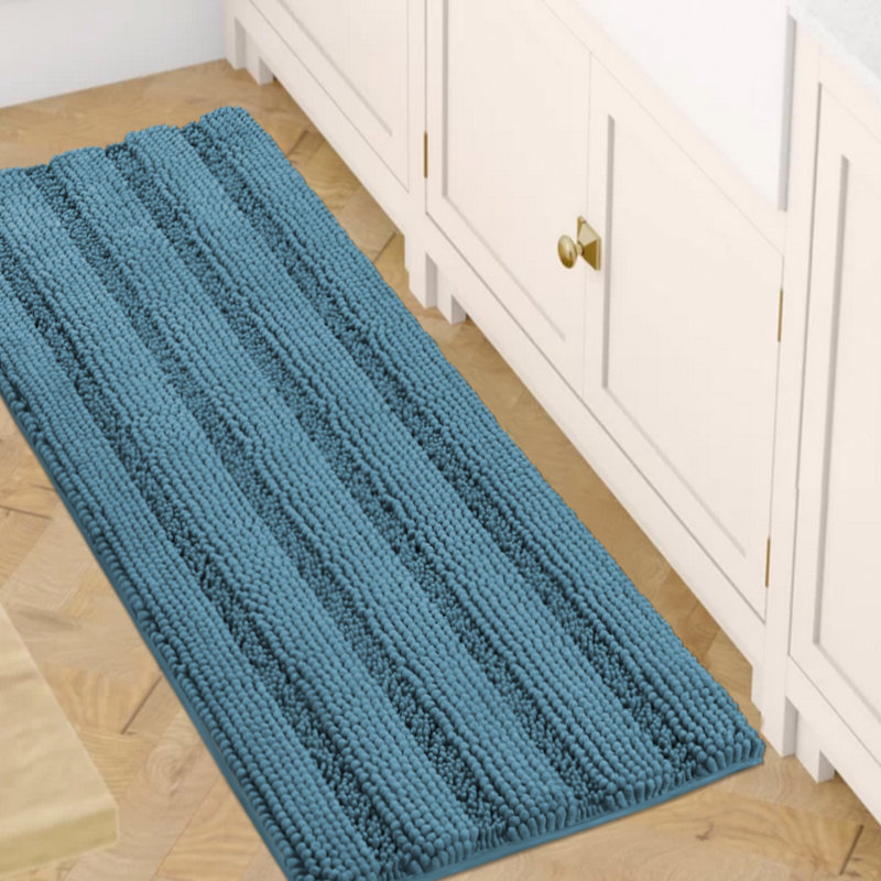Tapis pour salle de bain Joaquin, Marine, l 47 po x L 17 po