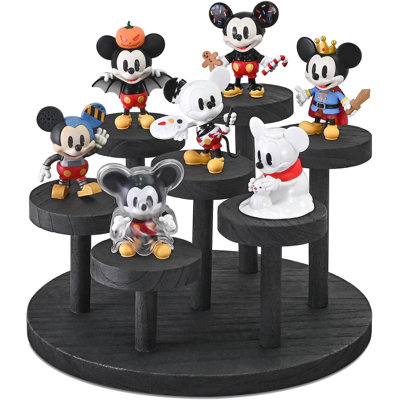 7-Tier Wooden Display Riser for Jewelry