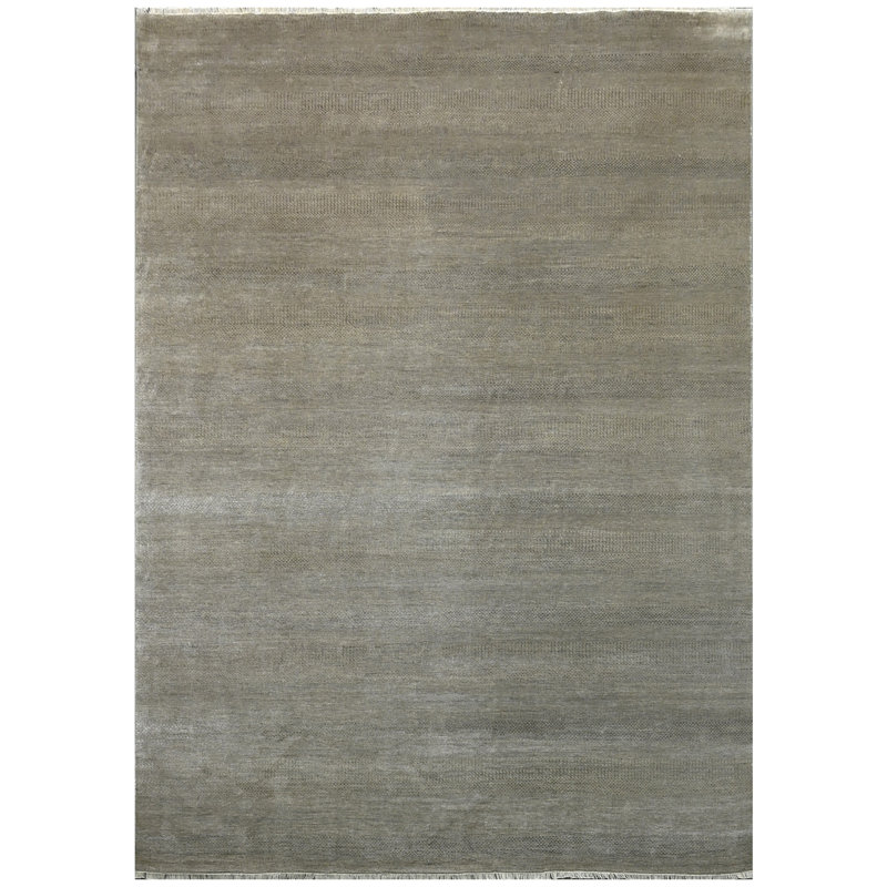 Tapis naturel et noir noué à la main de haute qualité