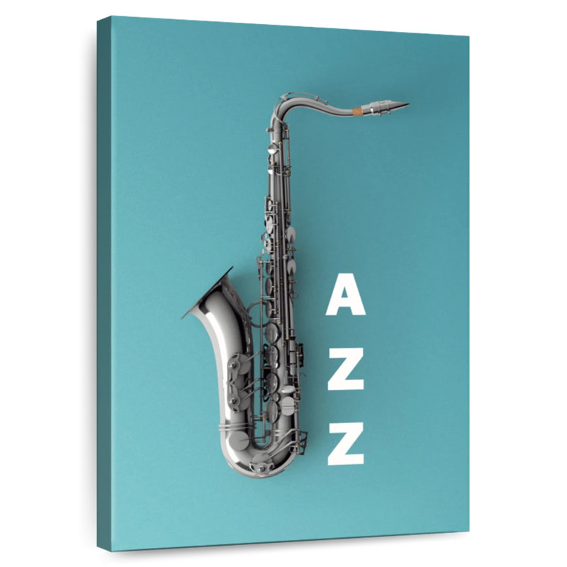 Abarca, saxophone sur jazz, H 48 po x l 32 po