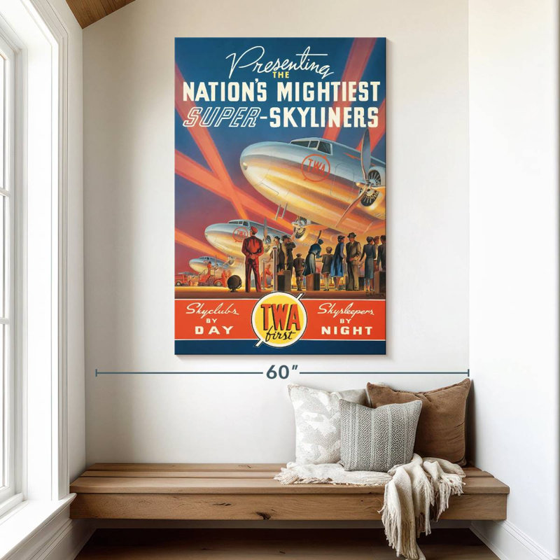 Mehar TWA Super Skyliners, 51" H x 34" W
