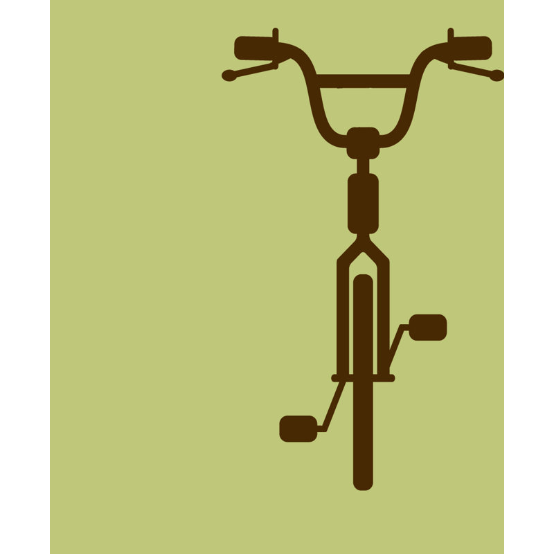 Décalcomanie murale vélo Haskin, Brun chocolat