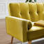 72" Mid-Century Style Linen Fabric Chesterfield Sofa 72".-1947667617