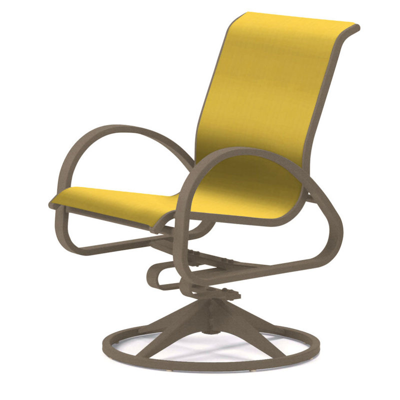 Aruba 1 Outdoor Dining Armchair, Textured Desert, Yellow 43D