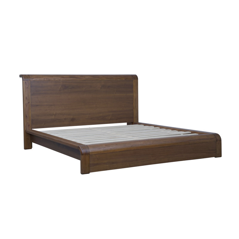 Lit plateforme Marica en noyer anglais, Reine