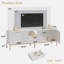 Brilyn Fluted TV Stand, Glossy Media Console with Wave Pattern Buffet Cabinet-1936950615-1915976573