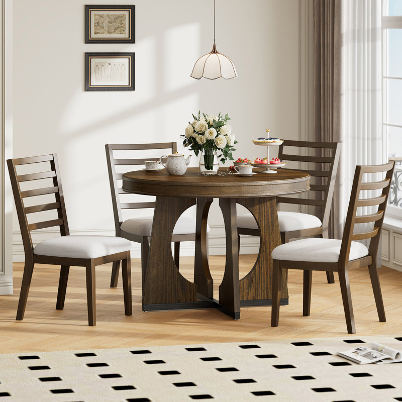 Ensemble de table de salle à manger pour 4 personnes avec chaises TREXM