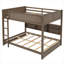 Queen Over Queen Bunk Bed With Storage Cabinets And USB Ports-1894541311
