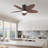 42" 5-blade Indoor Tropical Flush Mount Ceiling Fan With Light And Remote/app Control-1389845910