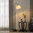 68" Traditional Black Metal Floor Lamp