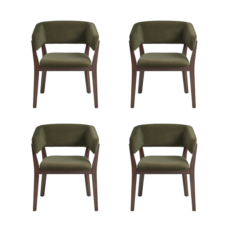 Fauteuil de salle à manger rembourré Blake, Vert