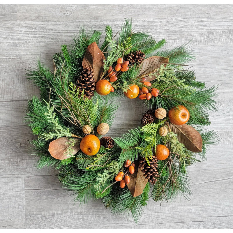 22" Fall Apple Nuts Wreath