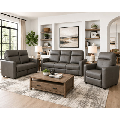 Broadway 3PC Leather Power Reclining Living Room Set