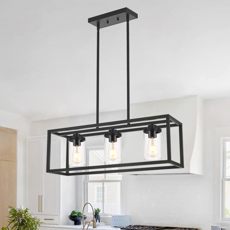 Joeseline 3 - Light Kitchen Island Pendant, Black
