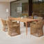 Calixto Outdoor 7 - Piece Teak Dining Set with Cushions-1158893813
