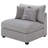 Austin Grey Cushion Back Upholstered Armless Chair With Pillows
