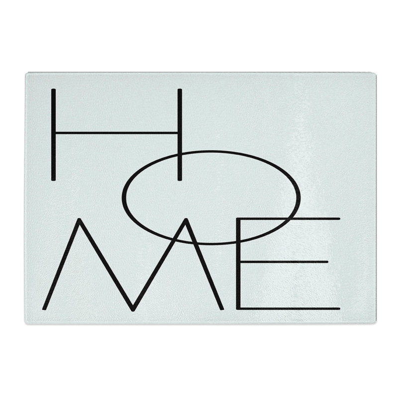 Home V2 Typography Chopping Board, 0.4cm H x 20cm W x 28.5cm L