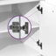Buffet luxueux 47 po avec 2 tiroirs et portes Moona