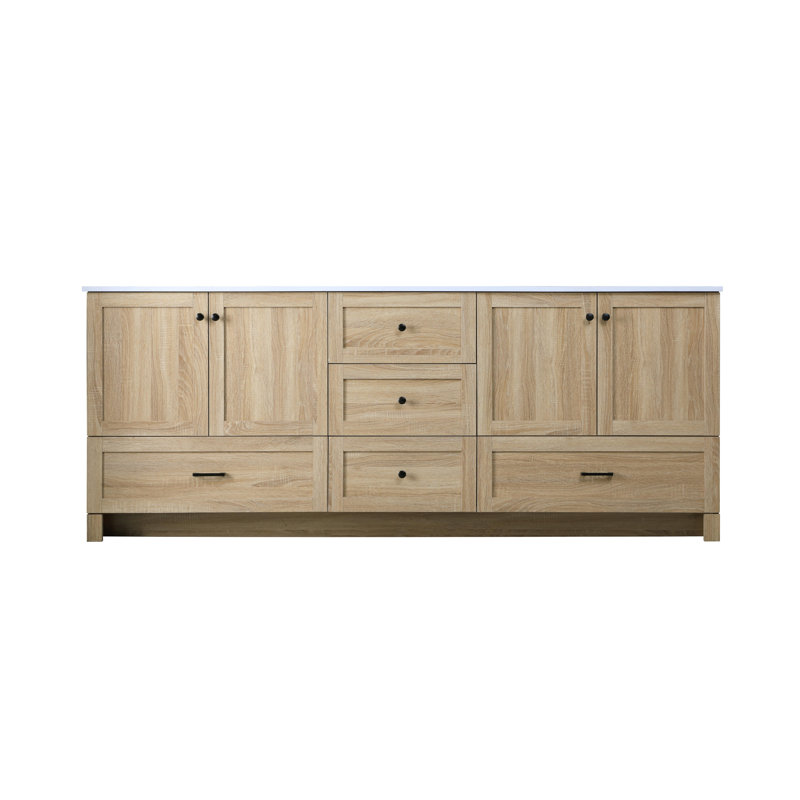 Meuble-lavabo double 84 po en bois de manguier 84 po