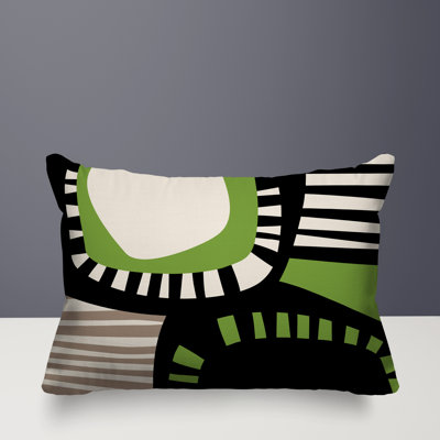 Alika Abstract Reversible Indoor/Outdoor Rectangular Pillow