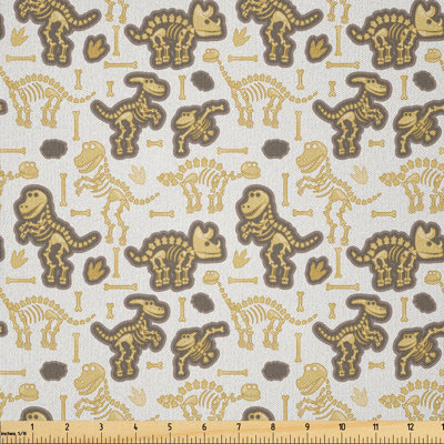 Dinosaur Skeleton Bones Fabric