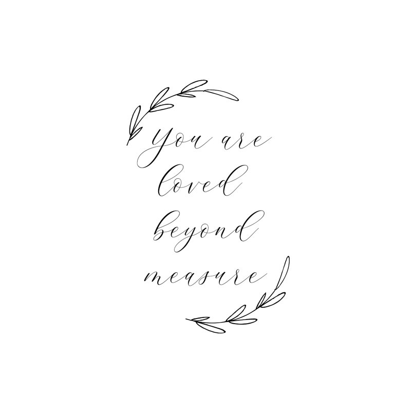 «You are Lived Beyond Mesure», reproduction sur toile tendue, H 16 po x l 12 po