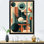 Begum orange et vert, Mid Century Momentum IV - Modern Midcentury, reproduction d'art sur toile