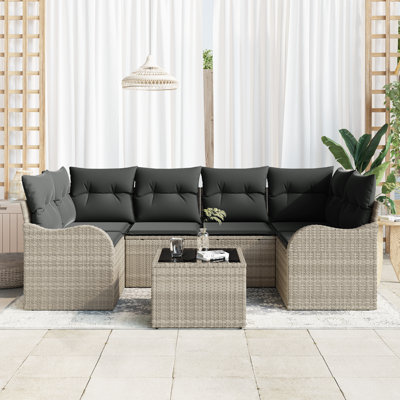 234cm Wide Patio Sofa with Cushions