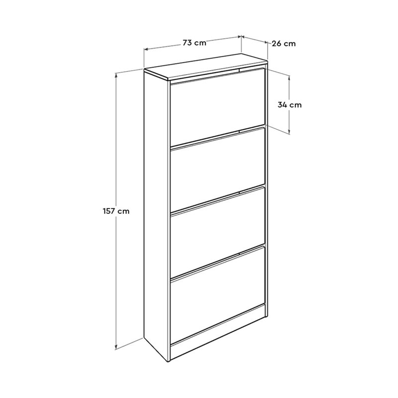 24 Pair Shoe Storage, White