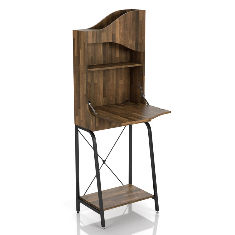 Urmis Industrial Wavy Design MDF Beverage Cabinet