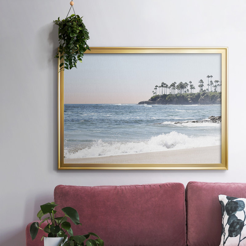 «Distant Palms», reproduction sur toile, Or, H 14 po x l 20 po x P 1,5 po