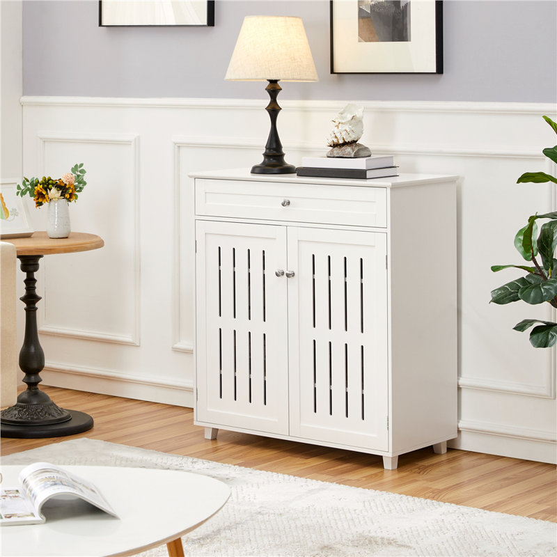 Shireena 18 Pair Shoe Storage Cabinet, Silver