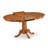5 Piece Dining Table Set for 4 Includes an Oval Kitchen Table with Butterfly Leaf and 4 Linen Fabric Dining Room Chairs, Saddle Brown-1669747057