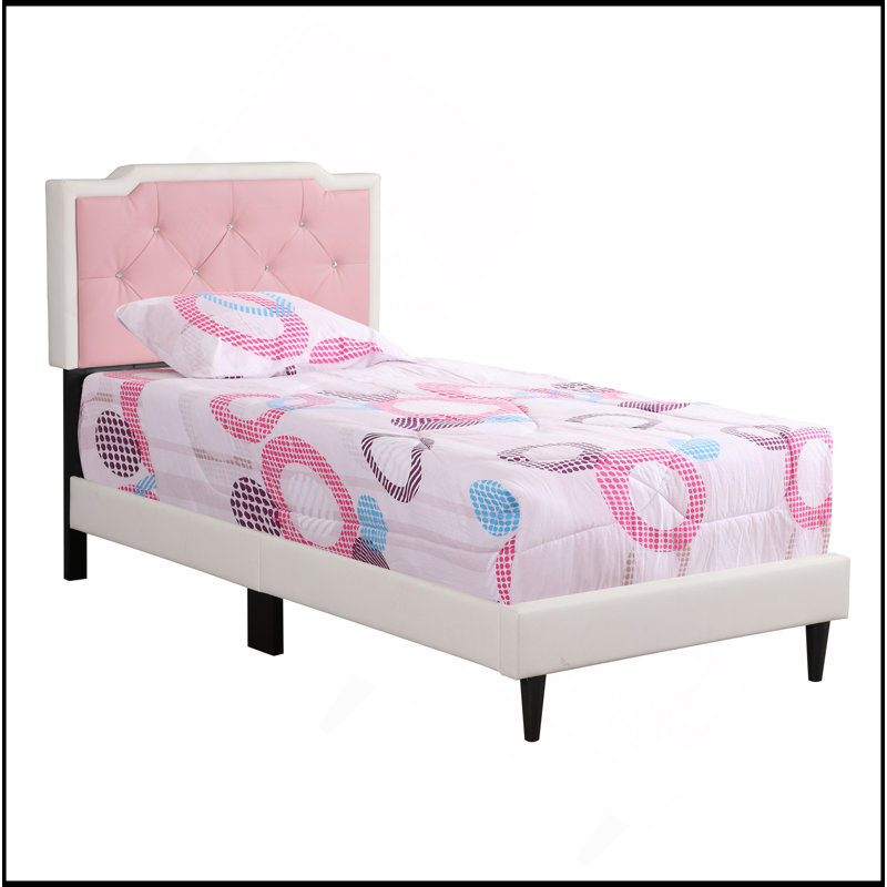 Charmant lit double blanc pour les espaces confortables