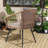3-Piece Outdoor Patio Bistro Set – Modern Wicker Conversation Chairs with Glass Table & Cushions-118219627-118219628