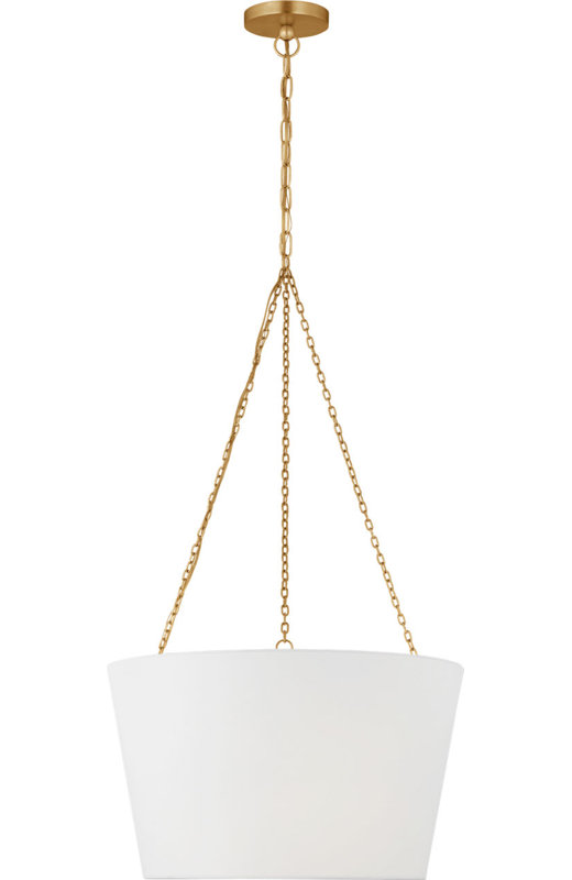 Herve Hanging Shade, Burnished Brass, 43.63" H x 24" W x 24" D