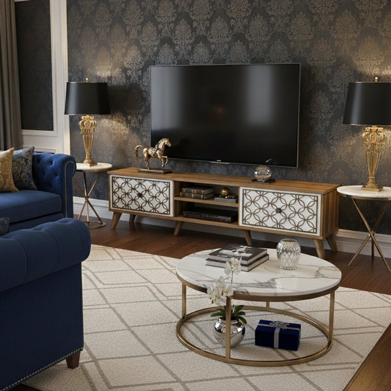 Malayna Unfinished TV Stand for TVs up to 78"