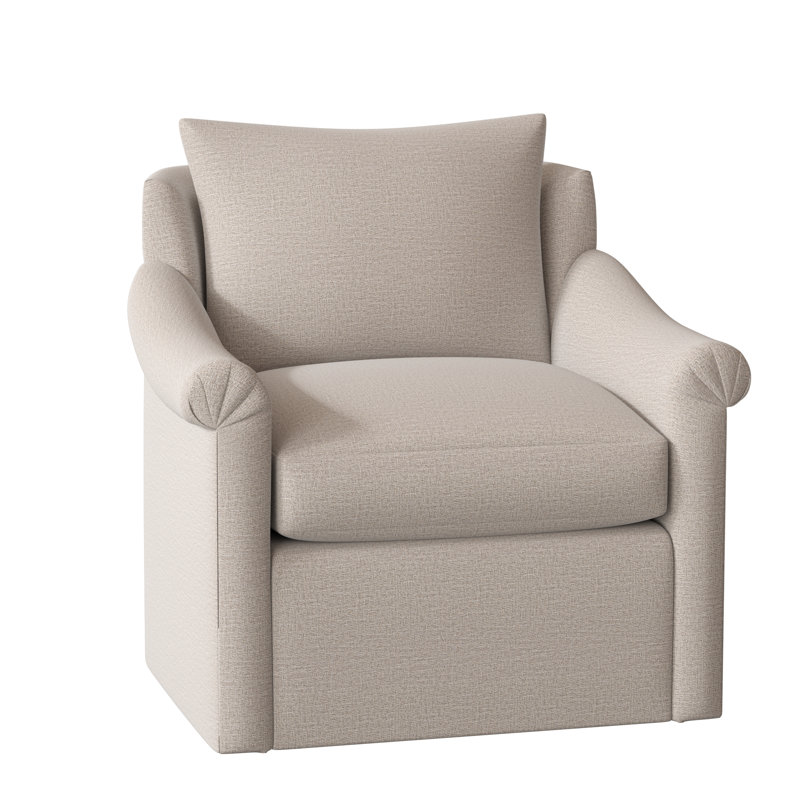 Drake Swivel Armchair, Elise Linen