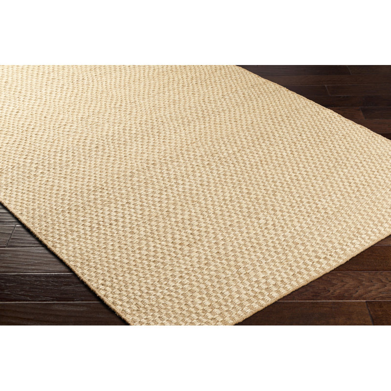 Bolton Checkered Area Rug in Tan, Rectangle 2' x 3'