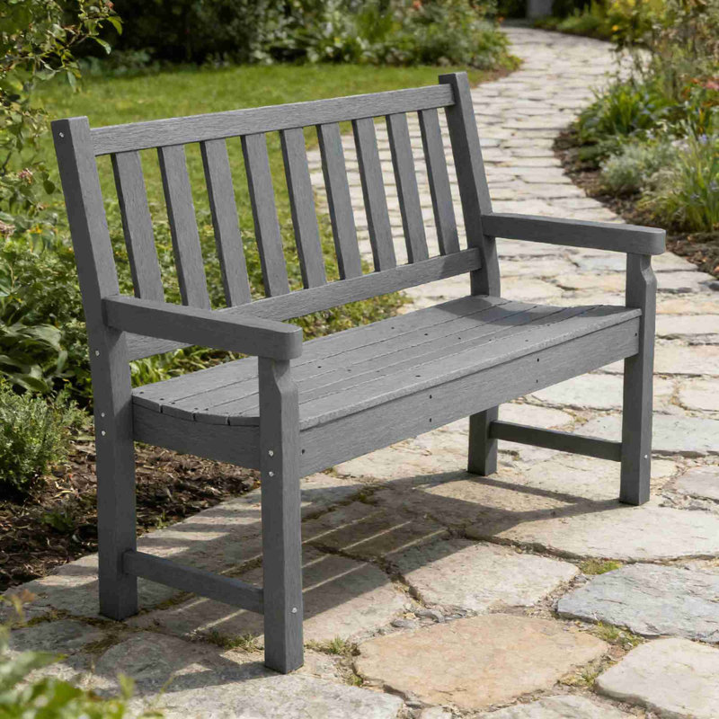 Banc de patio en PEHD, Gris